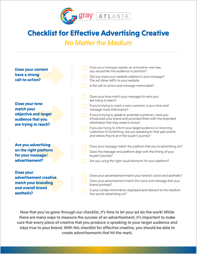 Checklist for Effective Advertising Creative No Matter the Medium cover